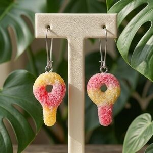 NWT Sour Key Candy Dangle Earrings - Handmade